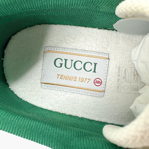 Gucci Tennis 1977 Low Top Sneakers Size 38.5 US 8.5 Beige GG Supreme Water Flora - Picture 13 of 14